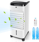 Aigostar Aircooler - Luchtkoeler met koelelement - Timer - 60W - Wit •